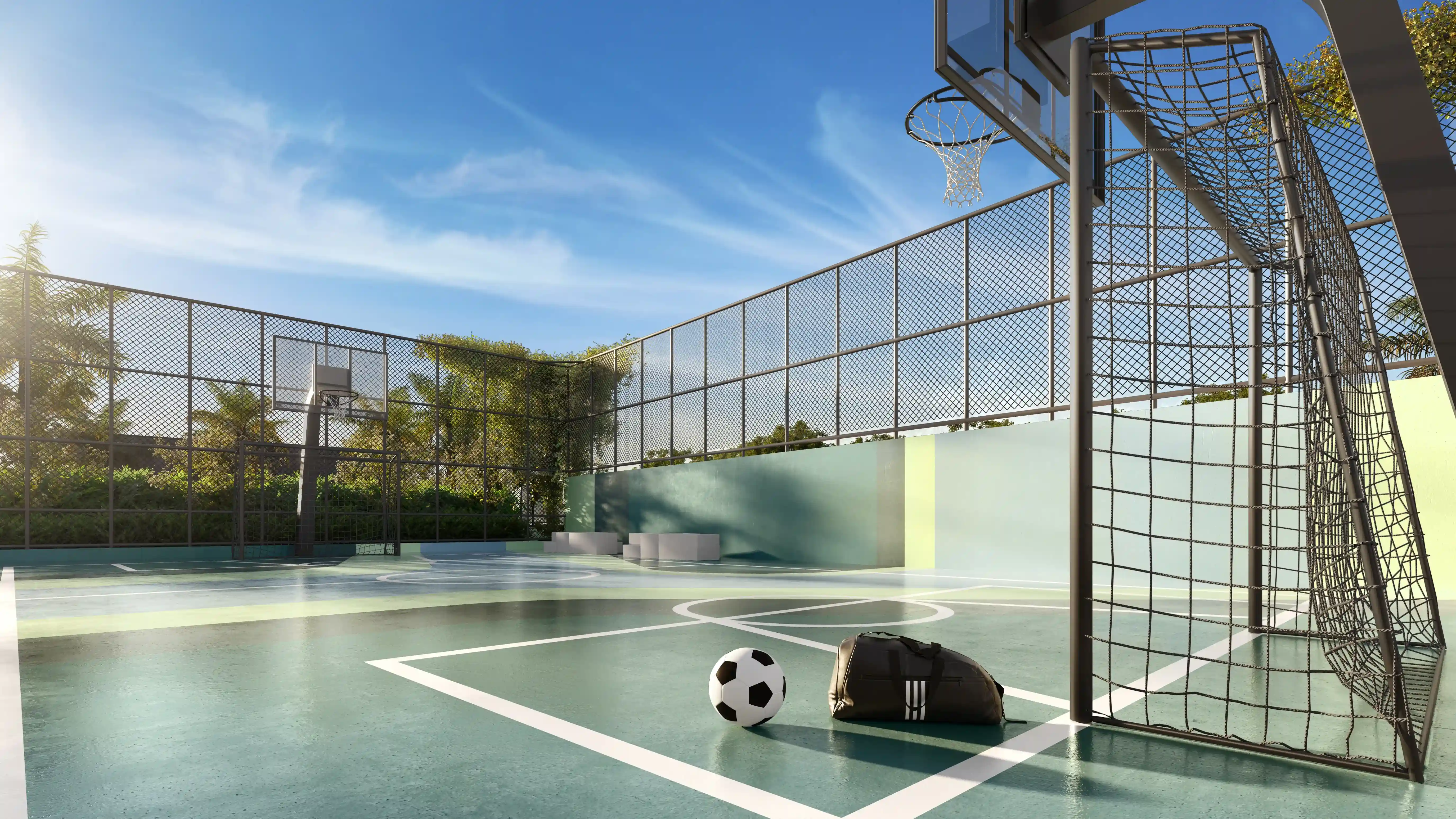 Quadra recreativa para esportes - Square Design Residence